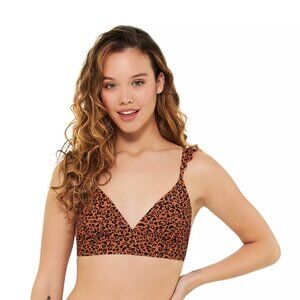NINETY-NINE DEGREES Animal Print Ruffle Midkini, size S